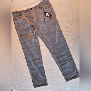 Grey Cotton Corduroy Pants, Casual, Warm, Size 40, Snover, NWT